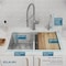 Elkay 16 Ga Workstat SS 31-1/2" x 18-1/2" x 9" Equl Dbl Bowl Sink Kit w/ Aqua Divide and Filterd Bev Fct EFRUAQ31169TFGW - alternate 9